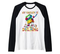 My Therapy is Building Funny Master Builder Dabbing Manche Raglan