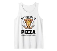My Therapy is Pizza Humour Humoristique Mindfulness Foodie Yoga Humour Débardeur
