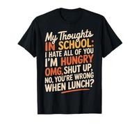My Thoughts in School e blagues d'étudiants - T-Shirt