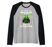 My Tibetan Mastiff is My Lucky Charm Dog St Patricks Day Manche Raglan