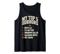 My Top 5 Horrors Adulting Horror Meme Funny Work Humor Débardeur