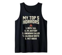 My Top 5 Horrors Adulting Horror Meme Funny Work Humor Débardeur