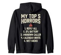 My Top 5 Horrors Adulting Horror Meme Funny Work Humor Sweat à Capuche
