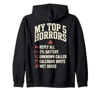 My Top 5 Horrors Adulting Horror Meme Funny Work Humor Sweat à Capuche