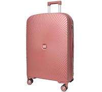 MY TRAVEL BAG Valise à coque rigide en polypropylène (bagage à main, moyen-grand), roulettes jumelées à 360°, rose bonbon, Großer Koffer (77cm), Valise rigide avec roulettes doubles à 360°