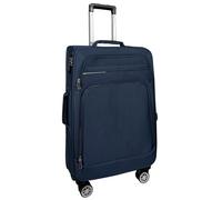 MY TRAVEL BAG Valise à main Valise en tissu Valise à roulettes extensible avec roulettes jumelées (M/L/XL/XXL ou set de 4) Bagage à main souple, bleu, Handgepäck (55cm)