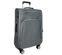 MY TRAVEL BAG Valise à main Valise en tissu Valise à roulettes extensible avec roulettes jumelées (M/L/XL/XXL ou set de 4) Bagage à main souple, gris, Handgepäck (55cm)