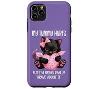 My Tummy Hurts But Im Being Really Brave About It Funny Cat Coque pour iPhone 11 Pro Max