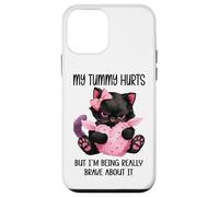 My Tummy Hurts But I'm Being Really Brave About It Funny Cat Coque pour iPhone 12 mini