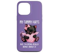 My Tummy Hurts But Im Being Really Brave About It Funny Cat Coque pour iPhone 13 Pro Max