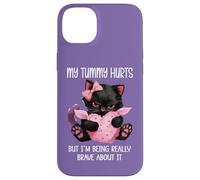 My Tummy Hurts But Im Being Really Brave About It Funny Cat Coque pour iPhone 14 Plus