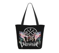My Valentine Rock Band Bullet Sac à Main Pour Femme | Cadeau Rock Du Groupe Bfmv | Grand Sac De Courses En Toile Avec Longues Anses Pour L'école, La Plage Et L'épicerie