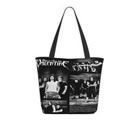 My Valentine Rock Band Bullet Sac à Main Pour Femme | Cadeau Rock Du Groupe Bfmv | Grand Sac De Courses En Toile Avec Longues Anses Pour L'école, La Plage Et L'épicerie
