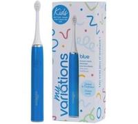 My Variations Kids Brosse à dents électrique sonique rechargeable recommandée par les dentistes, 2 modes, 27 autocollants, 1 mois d'autonomie, minuterie de 3 ans (bleu, 3-12 ans)