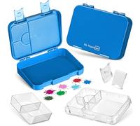 My Vesperbox Boîte à bento pour enfants - Avec 4 + 2 compartiments - Boîte à déjeuner extrêmement robuste - Idéale pour la maternelle et l'école (bleu)