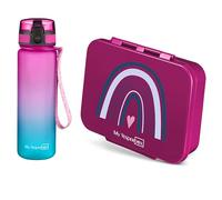 My Vesperbox - Ensemble Bia - Boîte à sandwich et gourde de 500 ml pour enfants - Anti-fuite et sans BPA - Boîte à déjeuner pour l'école et la maternelle