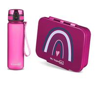 My Vesperbox - Ensemble Bia - Boîte à sandwich et gourde de 500 ml pour enfants - Anti-fuite et sans BPA - Boîte à déjeuner pour l'école et la maternelle