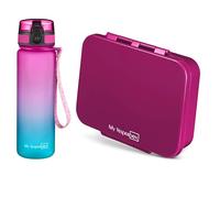 My Vesperbox - Ensemble Bia - Boîte à sandwich et gourde de 500 ml pour enfants - Anti-fuite et sans BPA - Boîte à déjeuner pour l'école et la maternelle