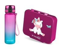 My Vesperbox - Ensemble Bia - Boîte à sandwich et gourde de 750 ml pour enfants - Anti-fuite et sans BPA - Boîte à déjeuner pour l'école et la maternelle - Ensemble boîte à bento