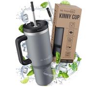 My Vesperbox Kinny Cup 500 Tasse isotherme, avec paille 500, 950, 1200 ml, tasse à café à emporter, en acier inoxydable, sans BPA et mélamine