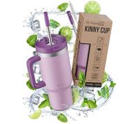 My Vesperbox Kinny Cup Gobelet isotherme, avec paille 500, 950, 1200 ml, tasse à café, à emporter, en acier inoxydable, sans BPA et mélamine