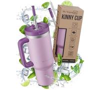 My Vesperbox Kinny Cup Gobelet isotherme, avec paille 500, 950, 1200 ml, tasse à café, à emporter, en acier inoxydable, sans BPA et mélamine