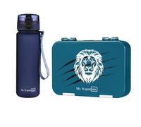 My Vesperbox - Len - Ensemble - Boîte à déjeuner et gourde de 500 ml pour enfants - Anti-fuite et sans BPA - Boîte à déjeuner pour l'école et la maternelle - Set boîte à bento