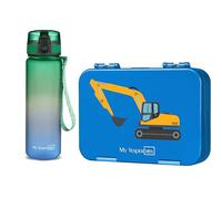 My Vesperbox - Len - Ensemble - Boîte à déjeuner et gourde de 500 ml pour enfants - Anti-fuite et sans BPA - Boîte à déjeuner pour l'école et la maternelle - Set boîte à bento