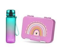 My Vesperbox - Len - Ensemble - Boîte à déjeuner et gourde de 500 ml pour enfants - Anti-fuite et sans BPA - Boîte à déjeuner pour l'école et la maternelle - Set boîte à bento