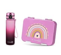 My Vesperbox - Len - Ensemble - Boîte à déjeuner et gourde de 500 ml pour enfants - Anti-fuite et sans BPA - Boîte à déjeuner pour l'école et la maternelle - Set boîte à bento