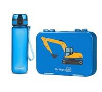 My Vesperbox - Len - Ensemble - Boîte à déjeuner et gourde de 500 ml pour enfants - Anti-fuite et sans BPA - Boîte à déjeuner pour l'école et la maternelle - Set boîte à bento