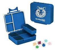 My Vesperbox LIV - Boîte à bento pour enfant - Fabriquée en Allemagne - À base biologique - Anti-fuite et divisée - Sans BPA - Extrêmement robuste - Boîte à déjeuner avec compartiments - Boîte à