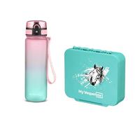 My Vesperbox Liv Set - Boîte à déjeuner et gourde de 500 ml pour enfants - Anti-fuite et sans BPA - Boîte à déjeuner pour l'école et la maternelle - Fabriqué en Allemagne