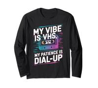 My Vibe is VHS My Patience Dial-Up Funny Manche Longue