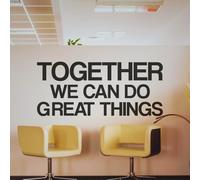My Vinyl Story Grand autocollant mural en vinyle avec inscription « Together We Can Do Great Things »