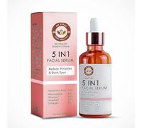 MY VITAL KEEP HEALTHY Sérum visage 5 en 1 anti-âge avec vitamine C, acide hyaluronique, vitamine E, sérum éclaircissant pour taches sombres, teint uniforme de la peau, contour des yeux, ridules et rid