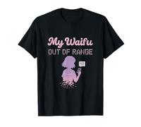 My Waifu Out of Range Anime Vaporwave Game Over Design T-Shirt