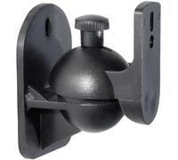 myWall Support mural pour haut-parleur HB 4 L, inclinable, mobile, 6 cm, noir (1 paire)