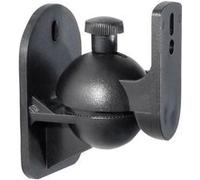myWall Support mural pour haut-parleur HB 4 L, inclinable, mobile, 6 cm, noir (1 paire)