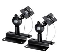 myWall Support mural HB1AL pour haut-parleur rotatif inclinable noir 2 pcs