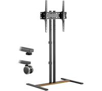 My Wall HP121L Support TV Mobile - Roulable - 34-55" - Réglable en Hauteur - Inclinable - avec roulettes - Noir/Noyer