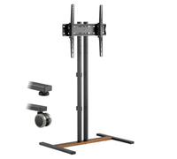 My Wall HP121L Support TV Mobile - Roulable - 34-55" - Réglable en Hauteur - Inclinable - avec roulettes - Noir/Noyer