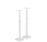 myWall Piédestal pour haut-parleur HS 23 WL – Extensible, réglable en hauteur, Blanc 2 pièces