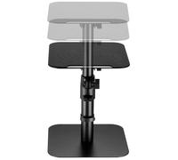MY WALL HS31L - Pieds pour enceintes (lot de 2) noir, inclinables et réglables en hauteur pour bureau et station de jeu