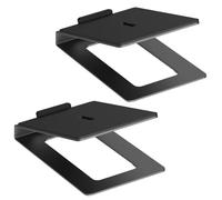 my wall HS33-2L - Support de Haut-Parleur pour Plateau de Table - 2 Supports de Haut-parleurs, avec Tapis Anti-Vibration, Angle d'inclinaison de 16 °, Charge maximale de 10 kg, pour Enceintes PC ou