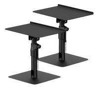 My Wall HS36L Lot de 2 Supports d'enceintes universels avec Grande Surface et Amortissement des Vibrations, réglables en Hauteur, inclinables, rotatifs