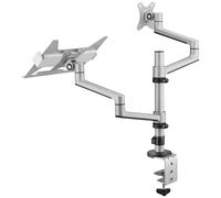 My Wall Support de table pour écran HL52L 1 Écran(s) 43,2 cm (17\ ) - 81,3 cm (32\ ) argent réglable en hauteur, rotatif, tablette