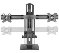 myWall Höhenverstellbarer Tischständer für 2 Flachbildschirme 17" - 27", Belastung 2-6 kg (Pro Bildschirm), VESA