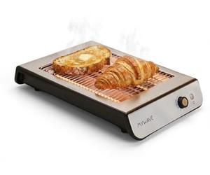 My Wave - Grille-pain Plat - Tous Types de Pains et Viennoiseries - Grille-pain Horizontal Puissance de 900W - Température Réglable et 6 Niveaux de Puissance - Indicateurs Sonores et Lumineux