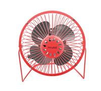 MY WAVE - Mini Ventilateur USB - Rouge - Ventilateur de Table 5 V - Transport Facile - Interrupteur 1 Vitesse - Dimensions 14,9 x 9,6 x 14,6 cm